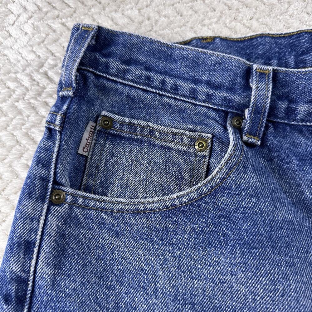 CARHARTT‎ Relaxed Fit Jeans Men's 40x30 Medium Wash Workwear 100% Cotton Denim - Picture 13 of 16